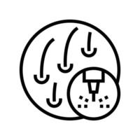 Haarentfernung Lasergerät Symbol Leitung Vektor Illustration