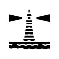 Container, die auf dem Schiff in der Hafen-Glyphen-Symbol-Vektorillustration geladen werden vektor