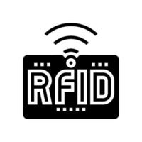 rfid-Wireless-Zeichen-Glyphen-Symbol-Vektor-Illustration vektor