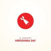 Vektorillustration für den 6. August Hiroshima-Gedenktag Tag des Atombombenangriffs auf Hiroshima vektor