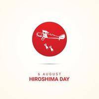 minnesceremoni för freden i Hiroshima. hålls varje 6 augusti. vektor illustration