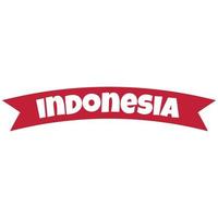 Indonesien-Unabhängigkeitstag-Aufklebervektor vektor