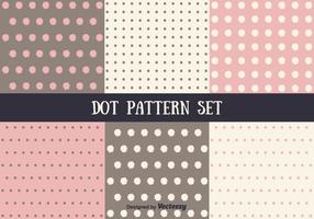 Rosa och Brown Vector Dot Pattern Set