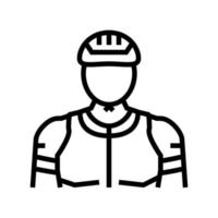 männliche Radfahrer Symbol Leitung Vektor Illustration