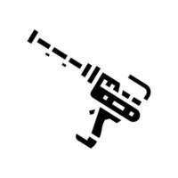 Glyph-Symbol-Vektorillustration für kabellose Dichtmittelpistole vektor