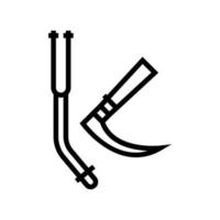 Tracheale Intubationswerkzeuge Symbol Leitung Vektor Illustration