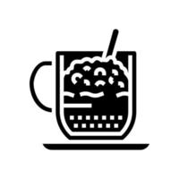 Cappuccino-Kaffee-Glyphen-Symbol-Vektor-Illustration vektor