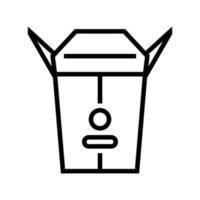 Essen zum Mitnehmen Box Symbol Leitung Vektor Illustration