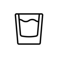 ett glas whisky ikon vektor. isolerade kontur symbol illustration vektor