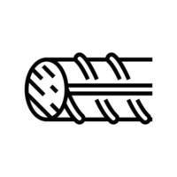 gehärtete Stahlbeschläge Symbol Leitung Vektor Illustration