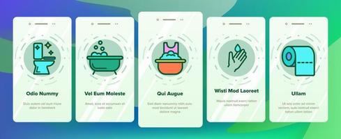 Onboarding-Vektor für Hygiene vektor