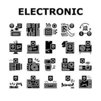 elektronisk reparation samling ikoner som vektor