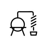 Das Distiller-Symbol ist ein Vektor. isolierte kontursymbolillustration vektor