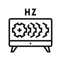 hz-einstellungen und testmonitorzeilensymbol-vektorillustration vektor