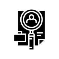 CV-Bestätigungs-Glyphen-Symbol-Vektor-Illustration vektor