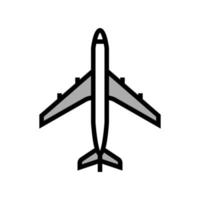 plan lufttransport färg ikon vektor illustration