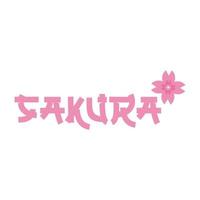 Rosa Sakura-Blume-Logo-Vektorvorlage vektor