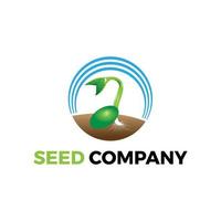 växande frö logotyp illustration för miljö jordbruk jordbruk trädgårdsföretag vektor