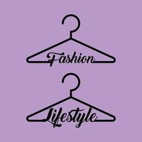 Aufhänger Mode-Lifestyle-Typografie-Logo-Set vektor