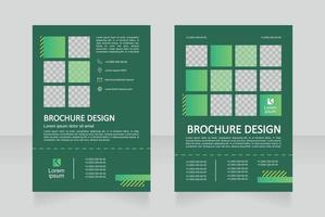 waldschutzunternehmen kontaktinformationen leeres broschürendesign. vorlagensatz mit kopierraum für text. Sammlung vorgefertigter Unternehmensberichte. editierbare 2 Papierseiten vektor