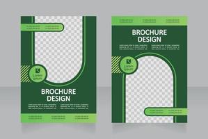 botanischer garten kontaktinformationen leeres broschürendesign. vorlagensatz mit kopierraum für text. Sammlung vorgefertigter Unternehmensberichte. editierbare 2 Papierseiten vektor