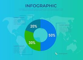 Infografik-Designvorlage für globale Umwelt- und Bevölkerungsprobleme. Überbevölkerung und Konsum. bearbeitbares Tortendiagramm mit Prozentsätzen. visuelle Datenpräsentation vektor