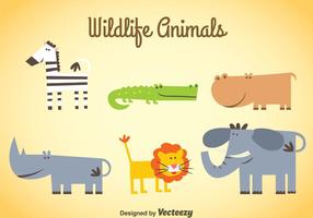Wildlife Djur uppsättningar vektor