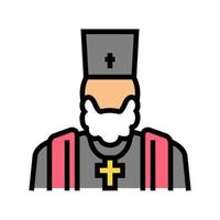 Priester Christentum Farbsymbol Vektor Illustration