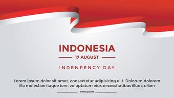 Banner-Vorlage zum indonesischen Unabhängigkeitstag vektor