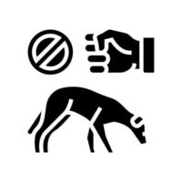 Stop-Beat-Hunde-Glyphen-Symbol-Vektor-Illustration vektor