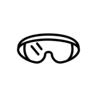 Augenschutz Schwimmmaske Symbol Vektor Umriss Illustration