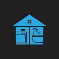 Home-Küche und Badezimmer-Logo vektor