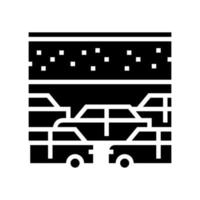 Auto Transport Parklinie Symbol Vektor Illustration