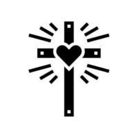 glauben christentum glyph symbol vektor illustration