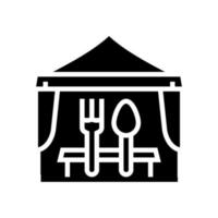 Glyph-Symbol-Vektorillustration für Buffets im Freien