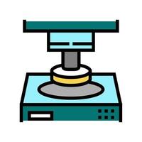 Presse Ausrüstung Halbleiterherstellung Farbsymbol Vektor Illustration