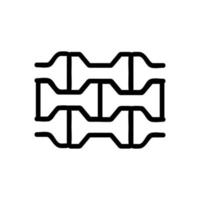 Fliesen-Puzzle-Symbol Vektor-Umriss-Illustration vektor
