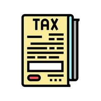 Steuerbuchhaltung Farbsymbol Vektor Illustration