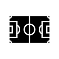 Feld-Fußball-Glyphen-Symbol-Vektor-Illustration vektor