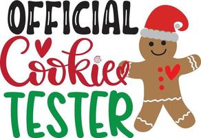 offizielle Cookie-Tester-Weihnachtsvektordatei vektor