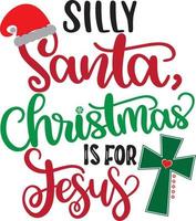 dumma jultomten, julen är för Jesus vektor