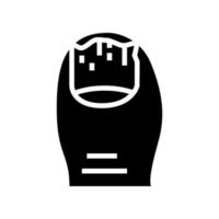 onychomykose nagelkrankheit glyph symbol vektorillustration vektor