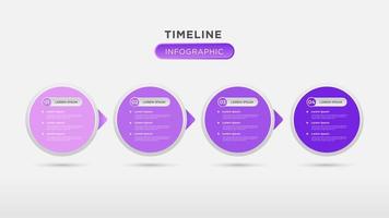 Schritte Business Timeline Infografik. Vektordesign vektor