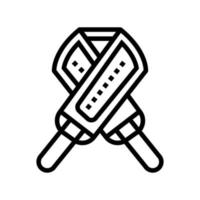 Luffa Massagegerät Linie Symbol Vektor Illustration