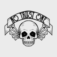 Totenkopf-Illustrationsvektor zum Drucken auf T-Shirts, Postern, Logos, Aufklebern usw vektor