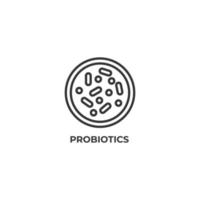 vektor tecken på probiotika symbol är isolerad på en vit bakgrund. ikon färg redigerbar.