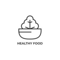 vektor tecken på hälsosam mat symbol är isolerad på en vit bakgrund. ikon färg redigerbar.