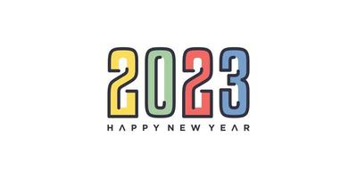 2023 Logo-Design-Vektor mit kreativem, einzigartigem Stil für Banner oder Unternehmen vektor