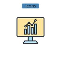 affärsanalys ikoner symbol vektorelement för infographic webben vektor