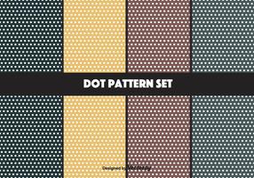 Navy und Senf Vektor Dot Pattern Set